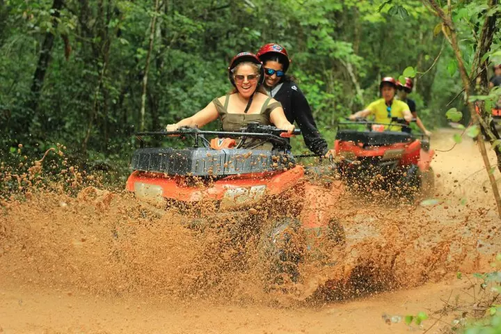 ATV with Ziplines and Cenote From Cancun