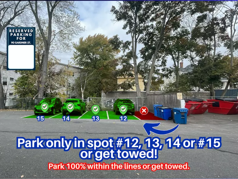 Parking at 90 Gardner St. Lot
