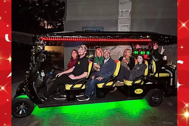 St Augustine Nights of Lights Tour on Premium Electric Cart