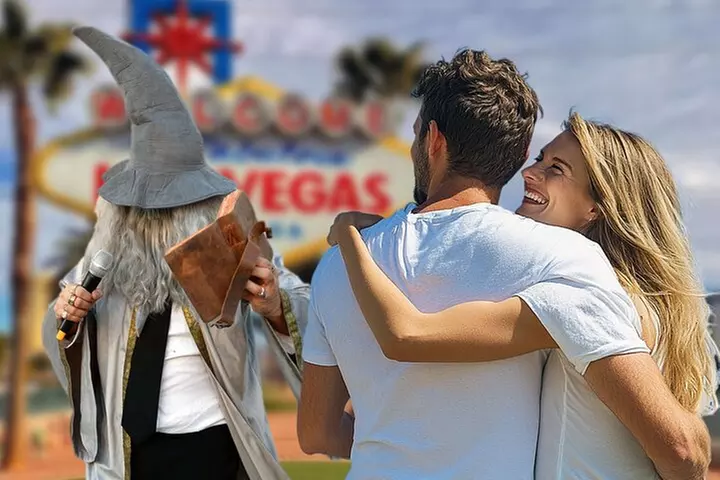 Movie Themed Wedding or Vow Renewal at Las Vegas Sign
