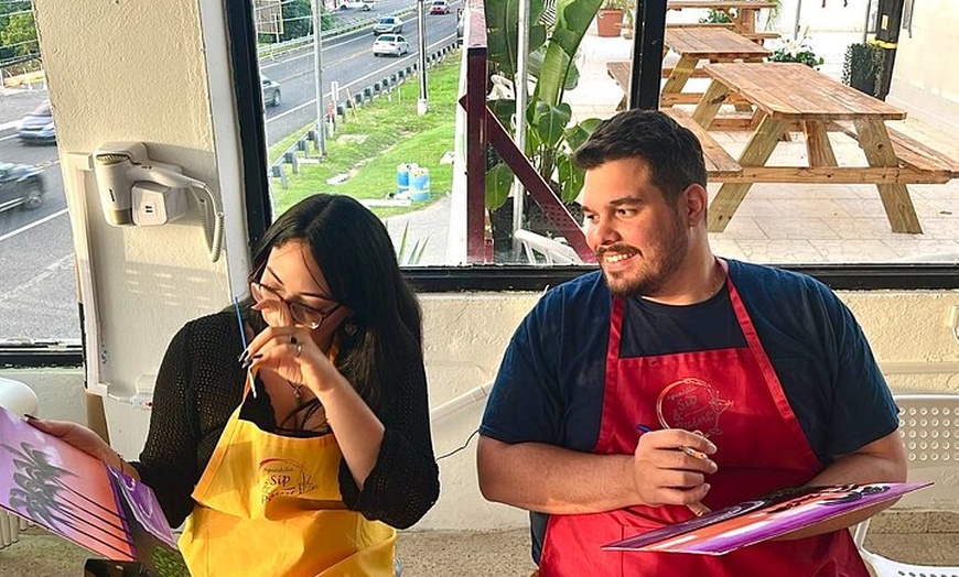 Image 8: Vibrant Sip and Paint Experience in Aguadilla