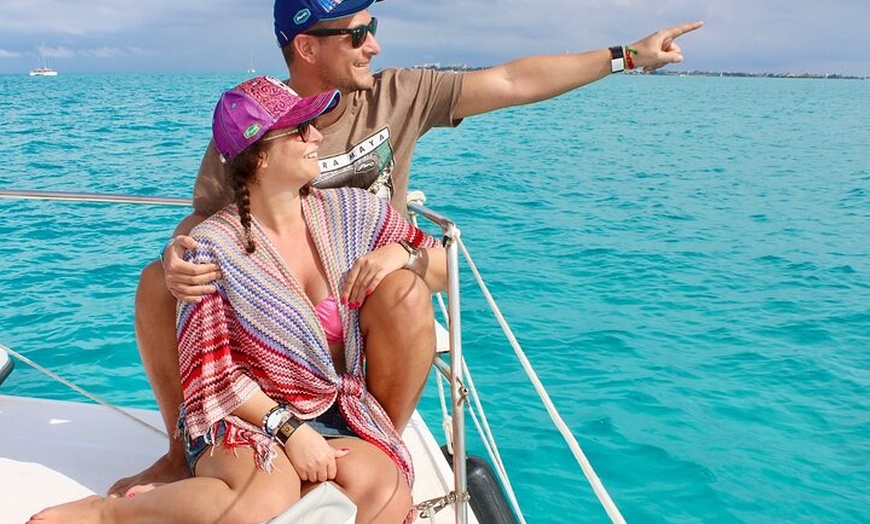 Image 9: Luxury Catamaran to Isla Mujeres All Inclusive Open Bar Buffet
