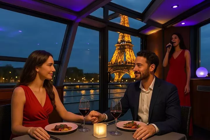 Dîner croisière sur la Seine avec Rooftop et chanteur live
