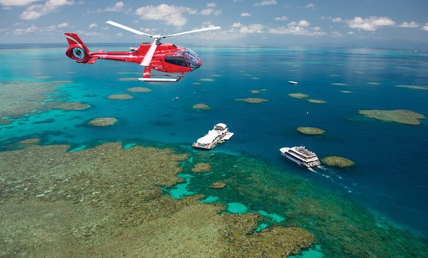 Image 1: 1 Day Great Barrier Reef Cruise and 10 Minute Helicopter Flight