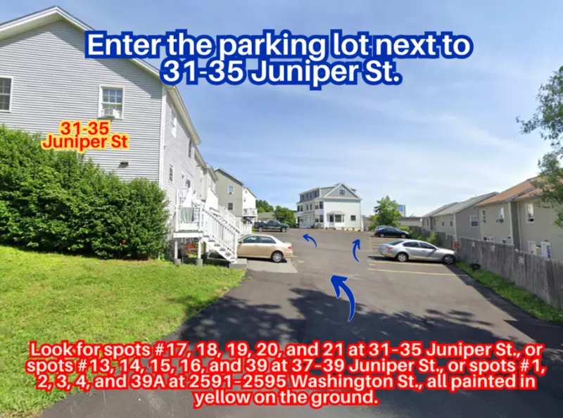 Parking at 31-35 Juniper St. Lot