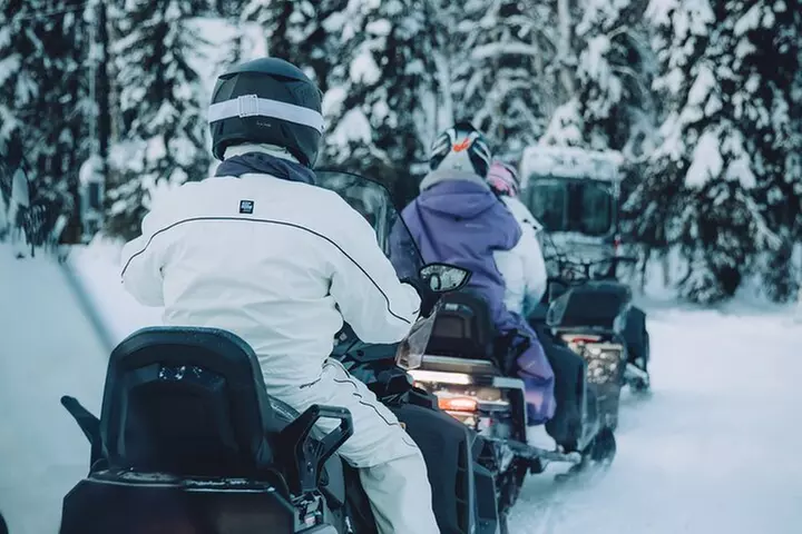 Forest Snowmobile Tour in Alaska