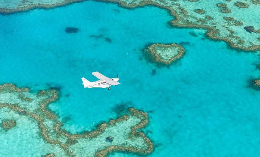 Image 2: Scenic Flight over Heart Reef, Whitehaven Beach, Hill Inlet, GBR