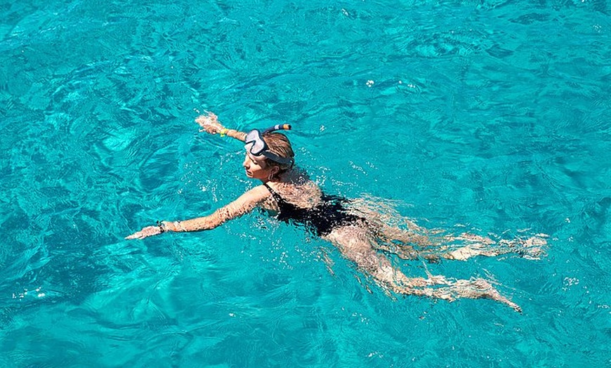 Image 14: Crucero VIP al atardecer con bebidas, paella, remos y snorkel