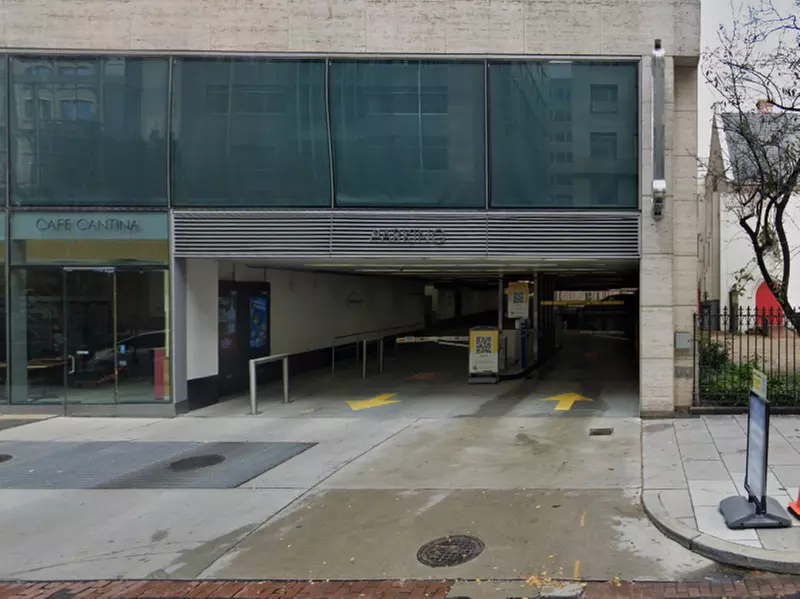 Parking at 1325 G St. NW. Garage