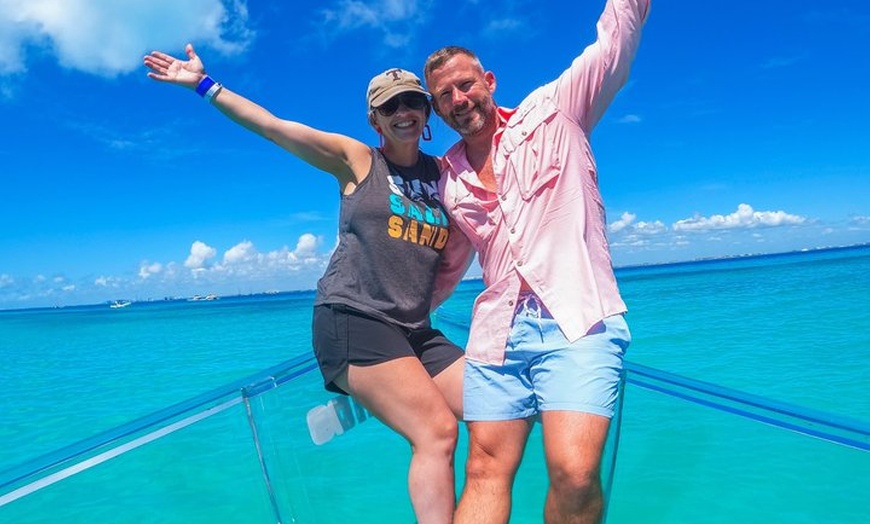 Image 14: Isla Mujeres Clear Boat Ride + Free Photo at Reef & Marine Life