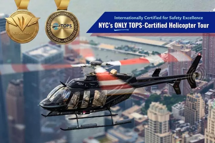 NY Helicopter Tour: Manhattan Highlights (Heliport fees Incl.)