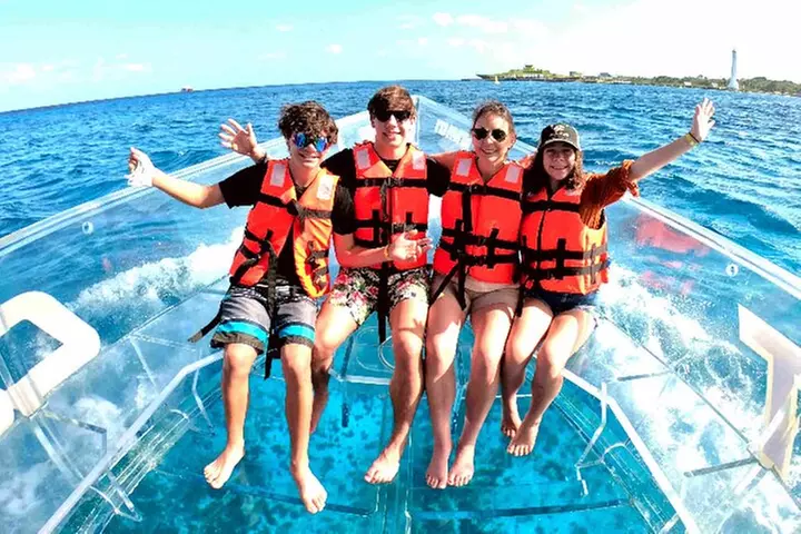 Explore the Caribbean in Amazing Clear Boat Tour in Cozumel - Primary Image
