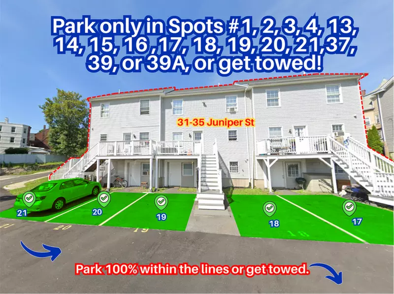 Parking at 31-35 Juniper St. Lot