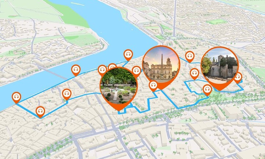 Image 2: Arles Visite audioguidée à pied 1h30 et 18 commentaires audios