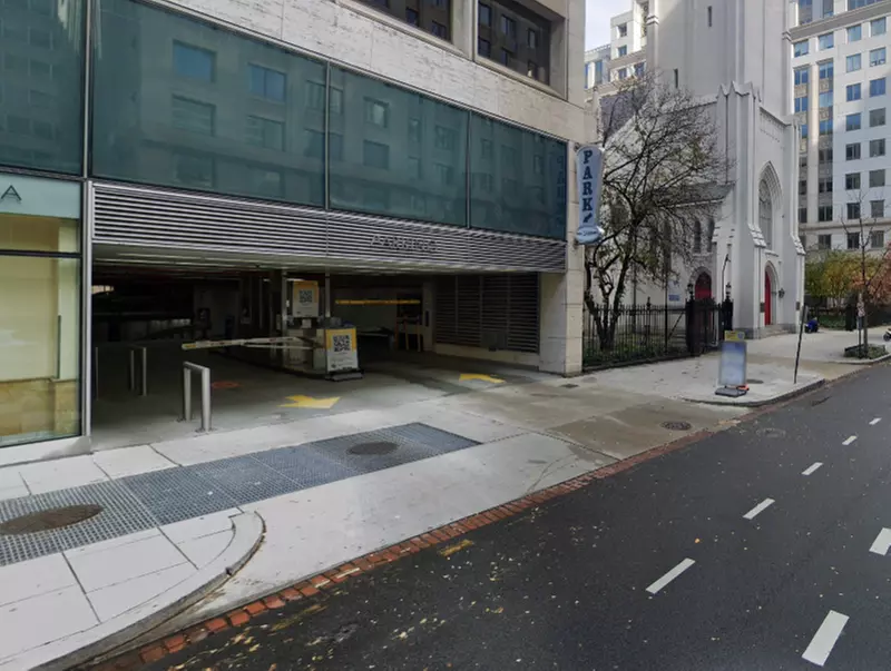 Parking at 1325 G St. NW. Garage