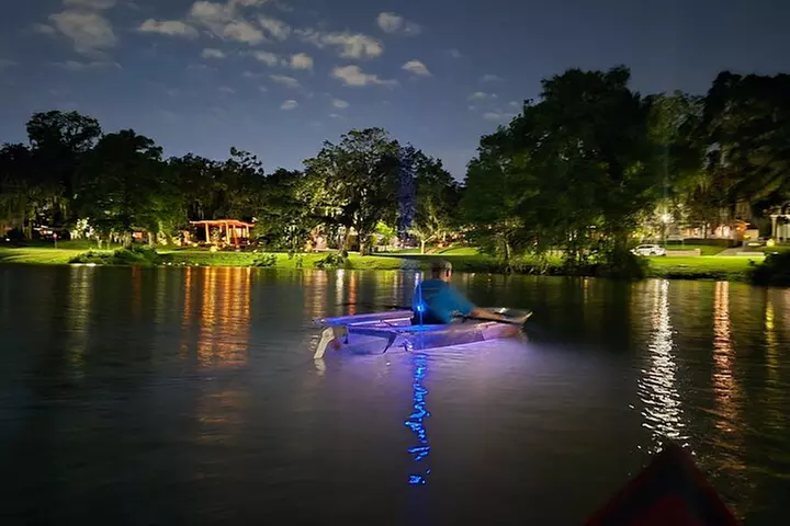 LED Glow in the Dark Clear Kayak or Paddleboard in Paradise