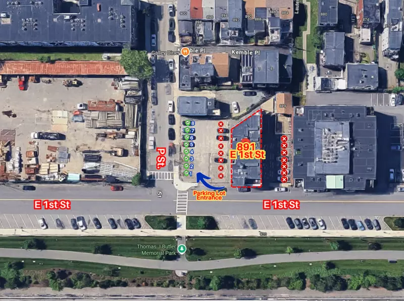 Parking at 891 E. 1st St. Lot - Spots #1, 2, 3, 4, 5, 6, 7 or #8 Only - Image 3
