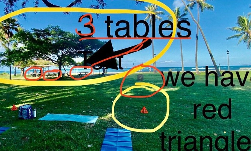 Image 8: Beach Yoga on Waikiki with Diamondhead Backdrop
