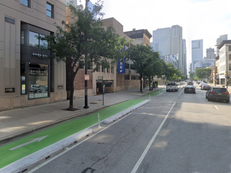 Parking at 671 N. Clark St. Garage