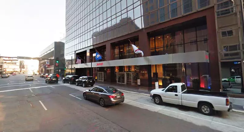 Parking at Marriott City Center- Valet Kiosk