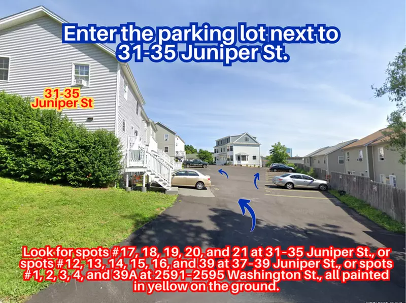 Parking at 31-35 Juniper St. Lot