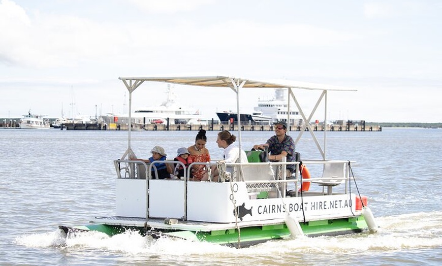 Image 1: Trinity Inlet Self-Drive Pontoon Boat Hire in Cairns