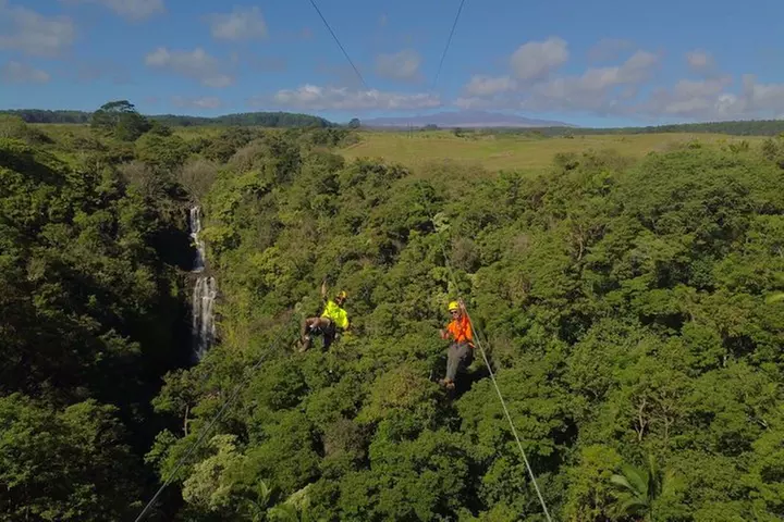 Big Island: 8-Zipline & Suspension Bridge Waterfall Adventure