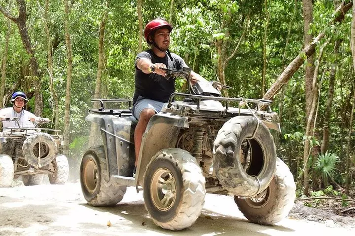 ATV Single Zipline and Cenote Extreme Combo 3x1 from Cancun