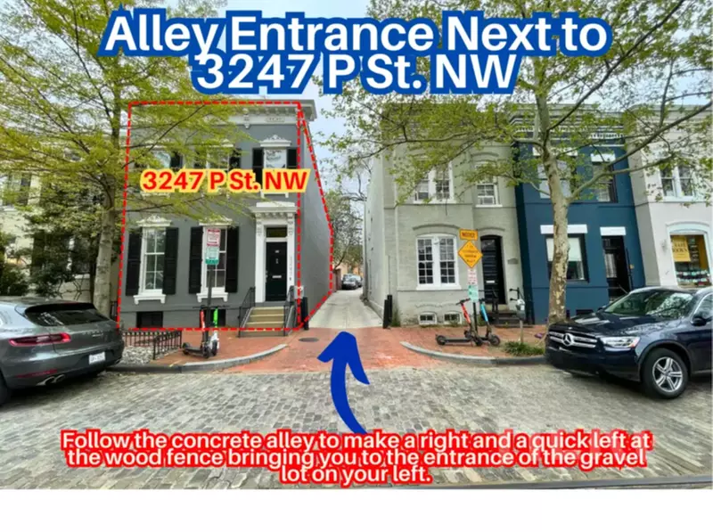 Parking at Alley Entrance - 1508 Wisconsin Ave. NW. Lot