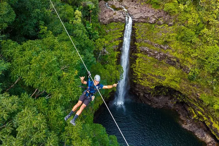 Big Island Zipline over KoleKole Falls - Primary Image
