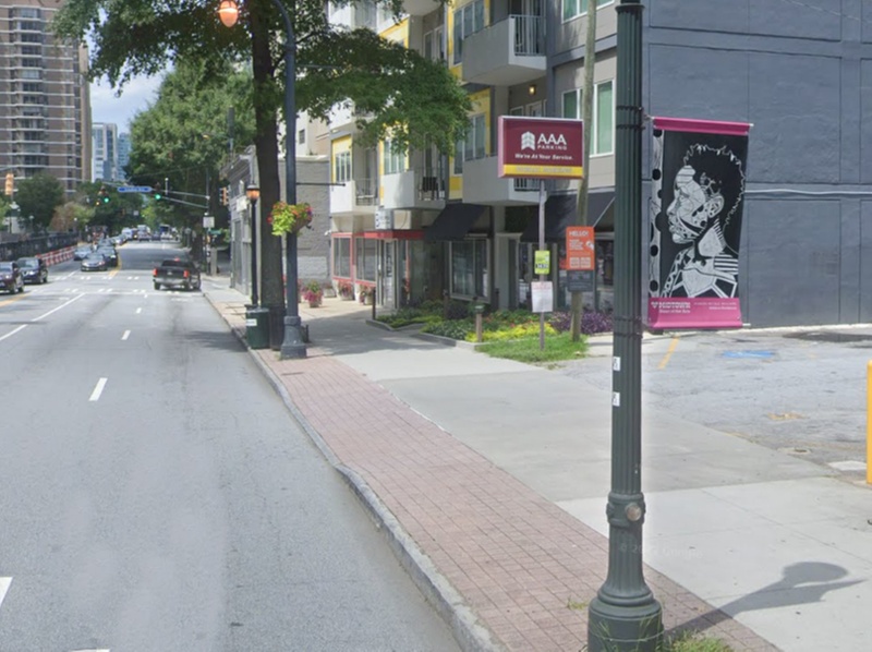 Parking at 541 Peachtree St. NE. Lot