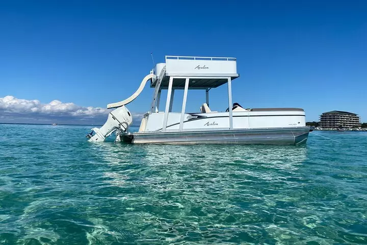 Destin- Private Chartered Slide Pontoon Boat-Up to 6 Guests - Primary Image
