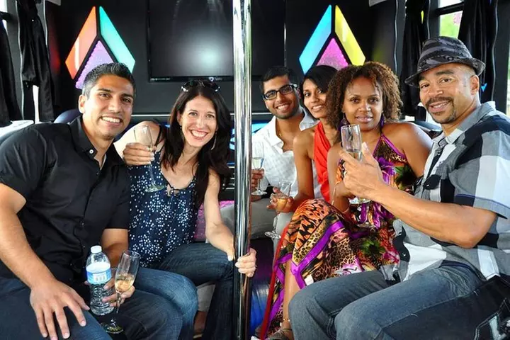 Private Airport Arrival Transportation in Luxury Party Bus (15 Pass...