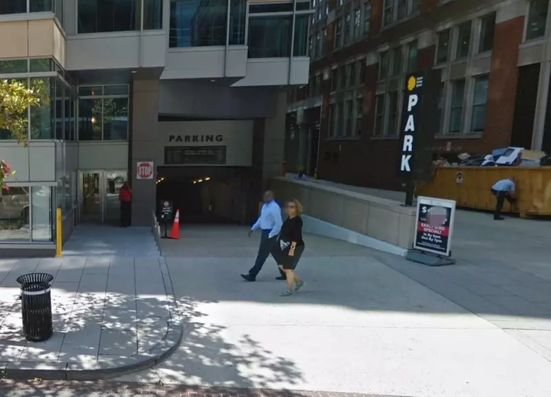 Parking at 1201 I St. NW. Garage