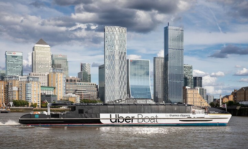 Image 11: London: IFS Cable Car + Uber Boat One Way River Thames Cruise