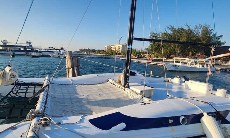 Image 2: Private Catamaran Experience from Cancun to Isla Mujeres!