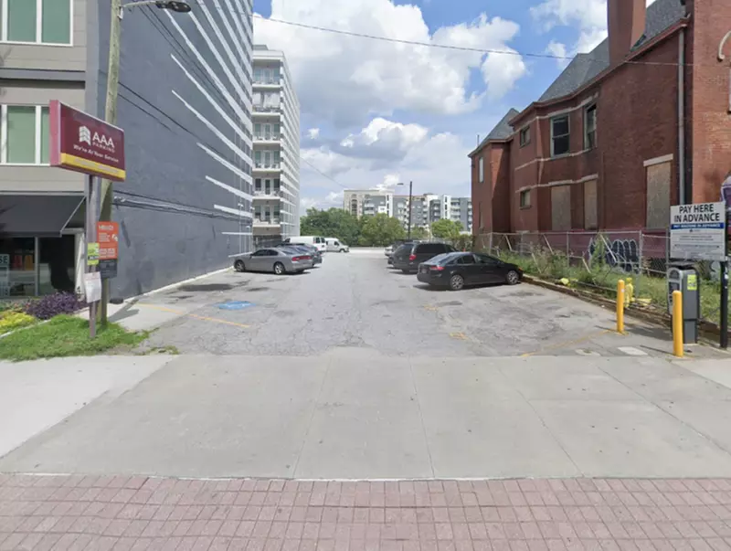 Parking at 541 Peachtree St. NE. Lot