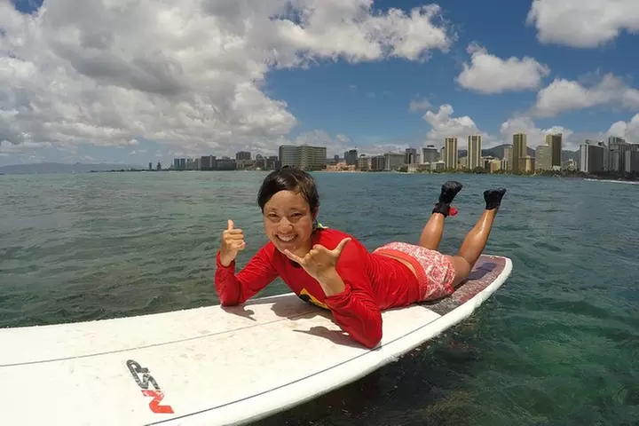 Exclusive Group Surfing Lesson with Waikiki Courtesy Shuttle