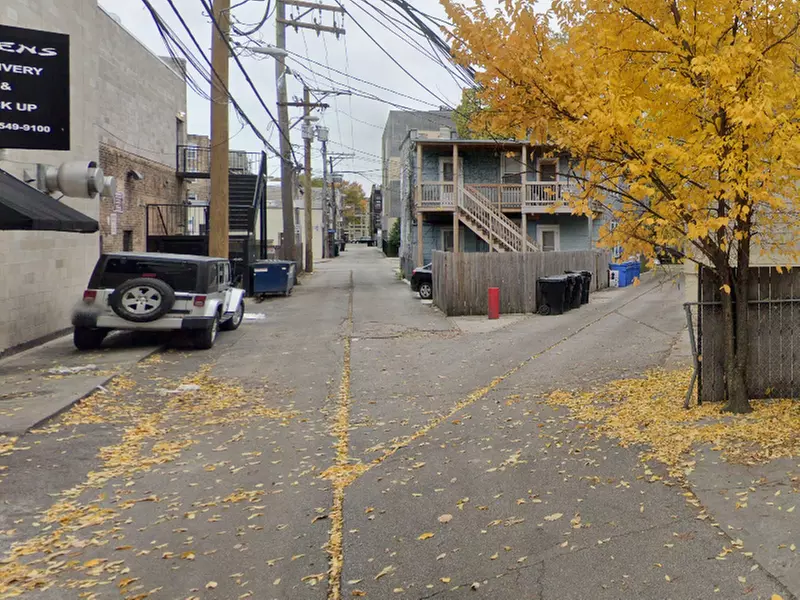 Parking at Alley Entrance - 3511 N. Seminary Ave. Lot