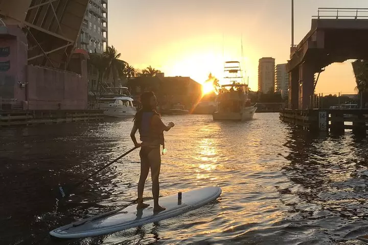 Sunset on Paddleboard Experience in Las Olas Fort Lauderdale