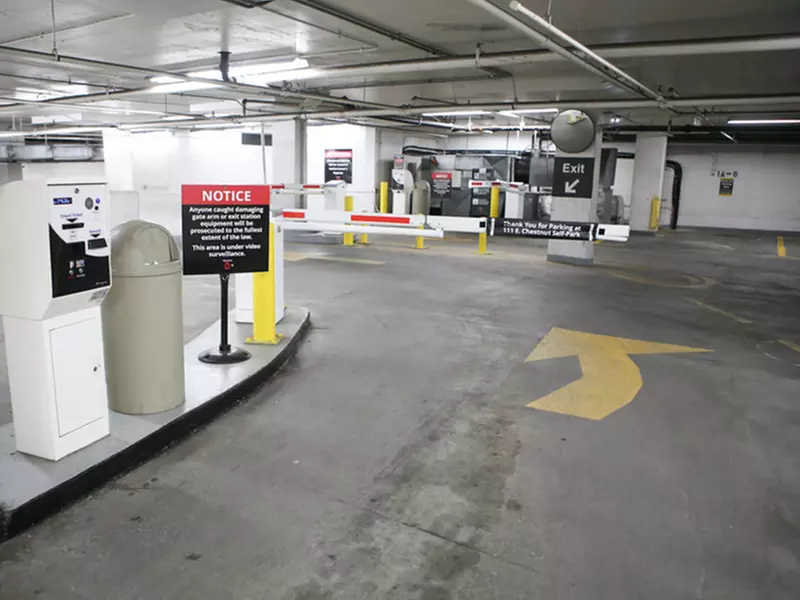 Parking at 110 E. Chestnut St. Garage