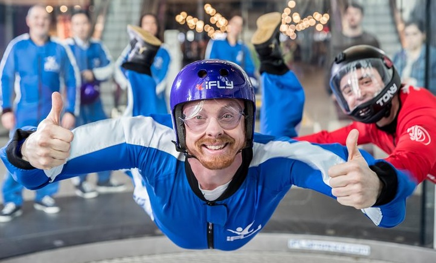 Image 1: Manchester iFLY Indoor Skydiving Experience - 2 Flights & Certificate