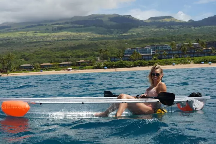 Clear Bottom Glassy Kayak Rental | MAUI | Safe and Stable Kayaks