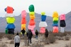 Mojave Desert, Red Rock Sign, Seven Magic Mts