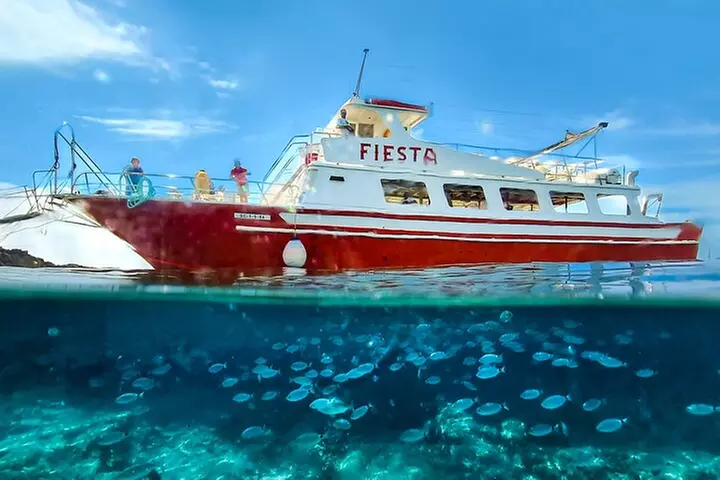 Excursión en barco durante todo el día, comida y traslado incluidos.