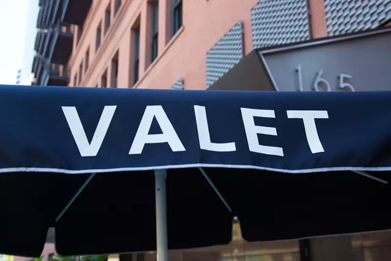 Parking at Cleaners Shoe Repair - Valet Kiosk