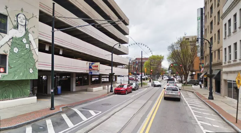 Parking at 100 Luckie St. NW. Garage