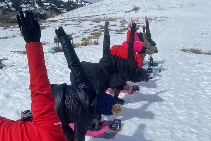 Snowshoe and Snowga (snow yoga) in Park City's Winter Wonderland