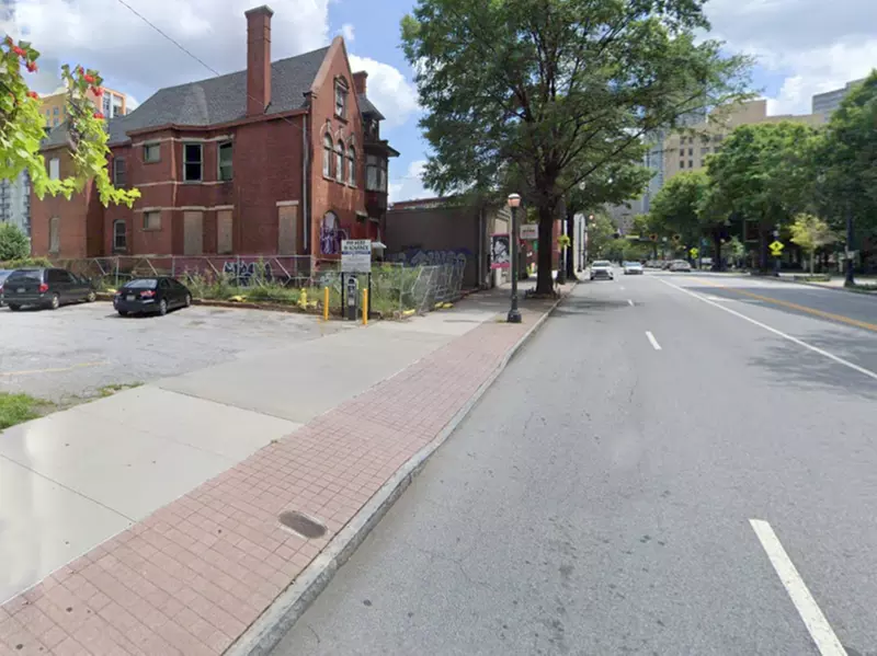 Parking at 541 Peachtree St. NE. Lot