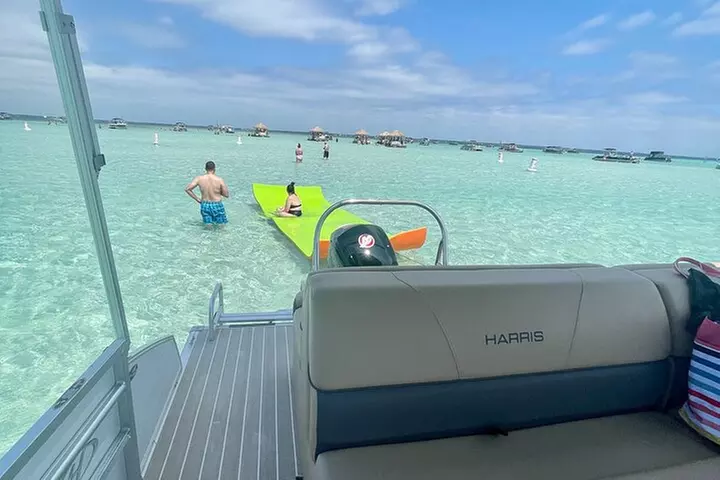 Private Crab Island Pontoon Charter with Inflatables